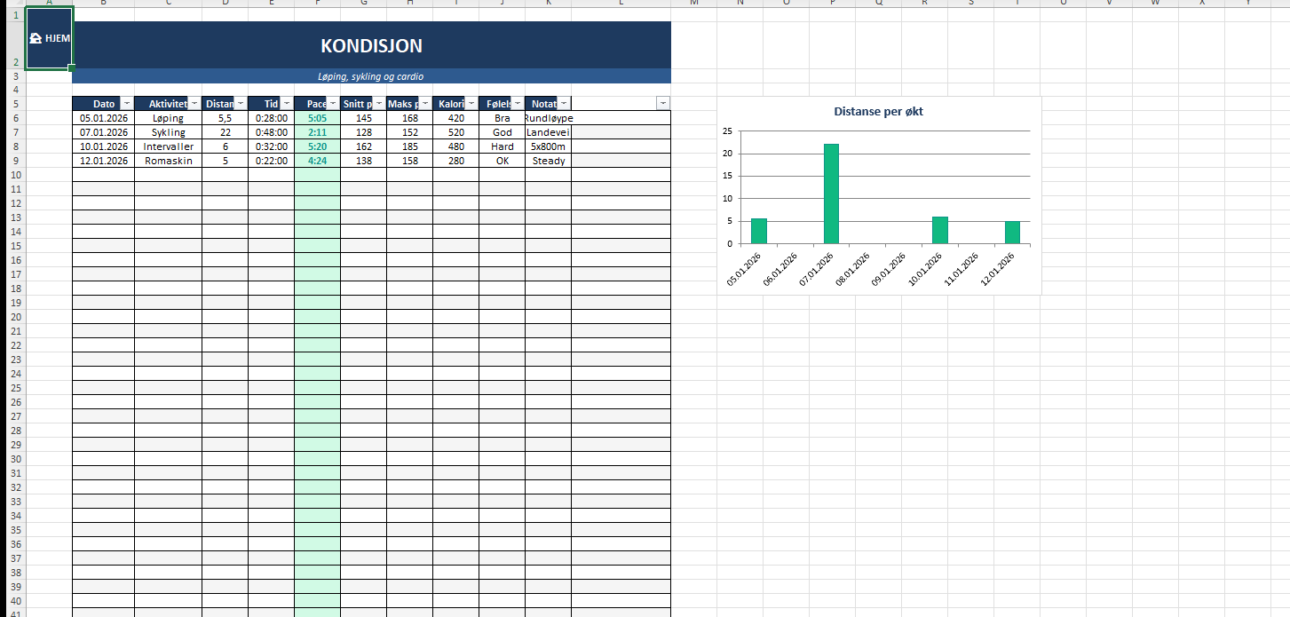 Treningsprogram Excel Dashboard 1RM Kalkulator Mye Mer ExcelFlyt Treningsprogram Excel Dashboard 1RM Kalkulator Mye Mer ExcelFlyt
