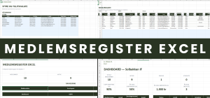 Medlemsregister Excel – komplett oversikt over alle faner
