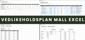 Vedlikeholdsplan Mall Excel – komplett 30-års vedlikeholdsplan for borettslag med alle 7 faner