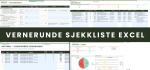 Vernerunde Sjekkliste Excel - komplett HMS-runde med risikovurdering og dashboard