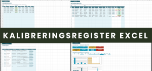 Kalibreringsregister Excel – kalibrering av måleinstrumenter med sporbarhet, varsel og heatmap