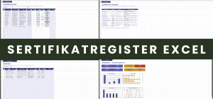 Sertifikatregister Excel – sertifikater og kompetansebevis med utløpsvarsel, dekningsmatrise og dashboard