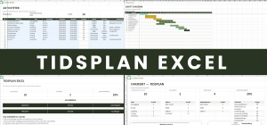 Tidsplan Excel – prosjektplanlegging med tidslinje og Gantt-diagram